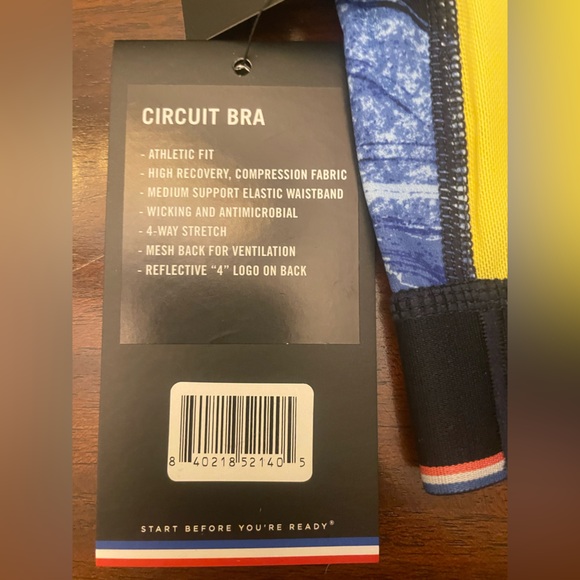 Fourlaps Circuit Sports Bra Twisted Acrylic Cerulean - Picture 4 of 6